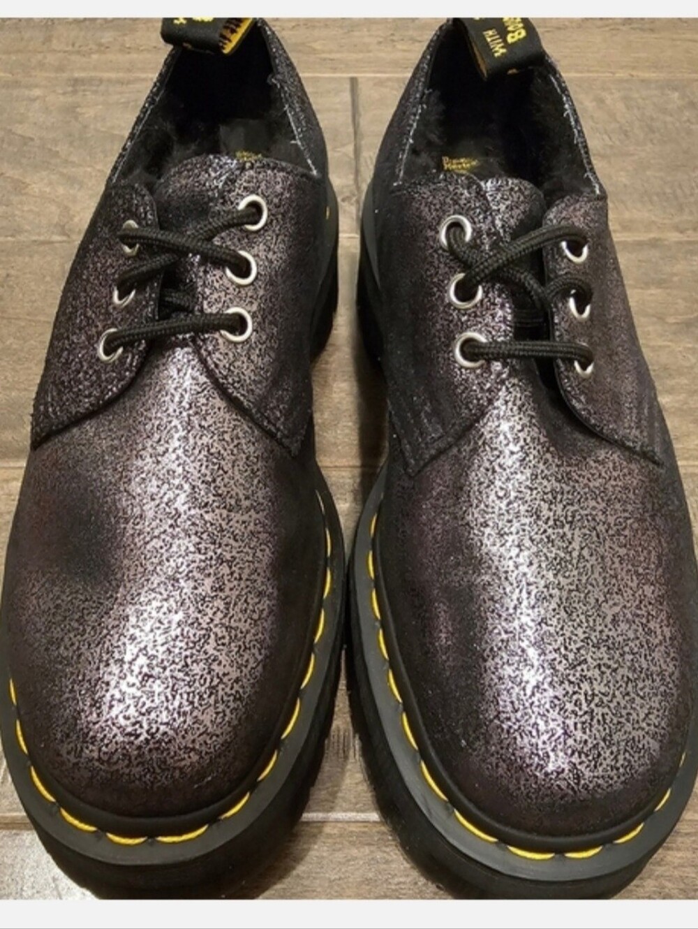 NEW! Dr Martens Platform 1461 3 Eye Metallic Oxfords Womens Size 8 - Picture 5 of 16